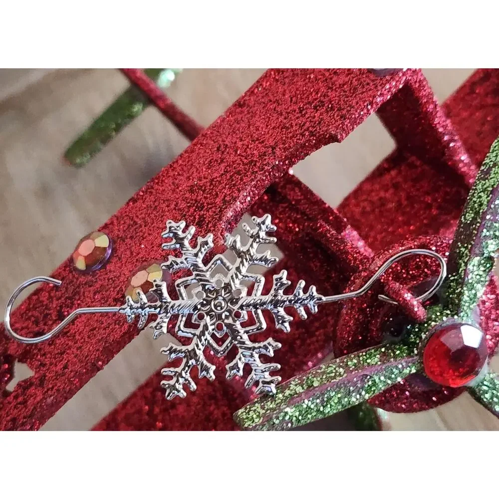 Christmas Tree Ornament Wooden Glitter Plane See Pictures